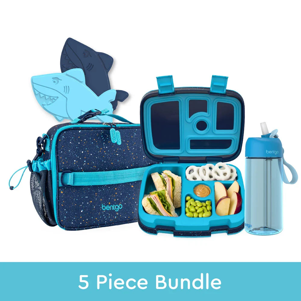 Bentgo Kids Prints Lunch 5-Piece Set with Ice Packs
