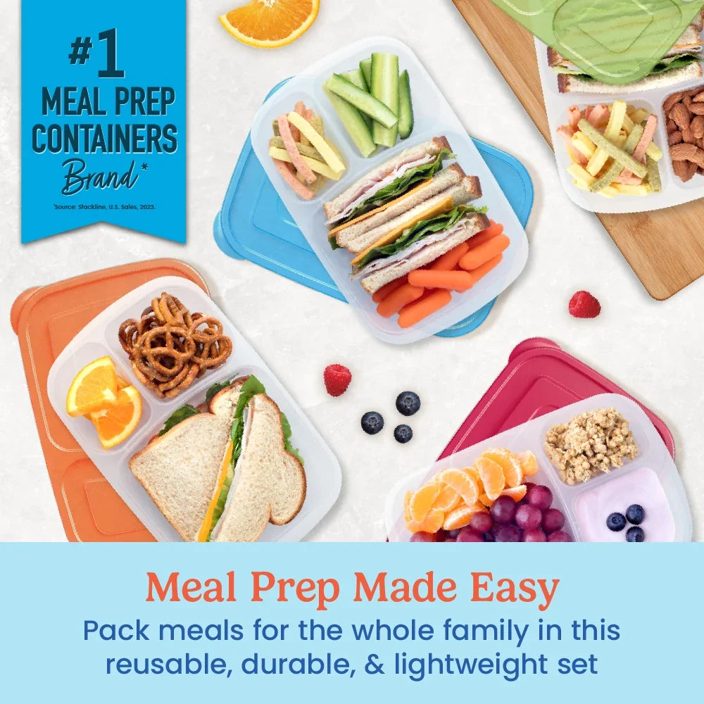 Bentgo Easyboxes 3-Compartment Food Containers 8-Piece Set
